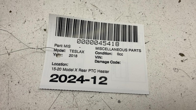 103532700E ⭕ 2016-2020 Tesla Model X MX Rear PTC Heater Core Electric Unit 1035327-00-E OEM