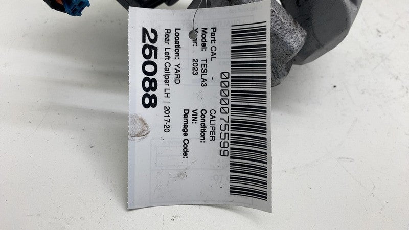 ⭕ 17-25 Tesla Model 3 M3 Rear Left Caliper w/ Brake Hose Line BASE 104