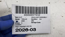 Headlamp Assembly TESLA MODEL 3 Right 20