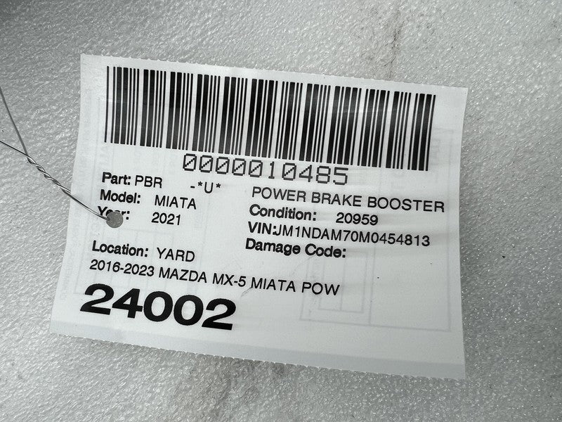 N243 43800 2016-2023 Mazda MX-5 Miata Power Brake Booster w/ Master Cylinder Reservoir Assy