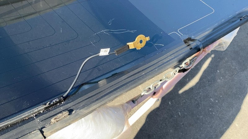 ⭕ 17-20 Model 3 M3 Trunk Panoramic Backlite Roof Glass Back Section 10