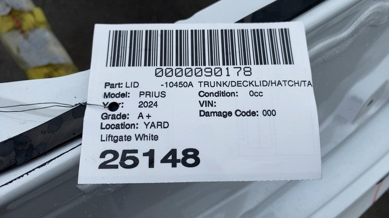 ⭕ 2023-2024 Toyota Prius Trunk Decklid Tailgate Hatch Liftgate Assy Wh