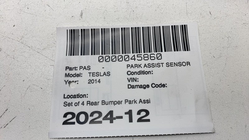 ⭕ 2012-2015 Tesla Model S Rear Bumper Park Assist Sensor1014388-08-A (