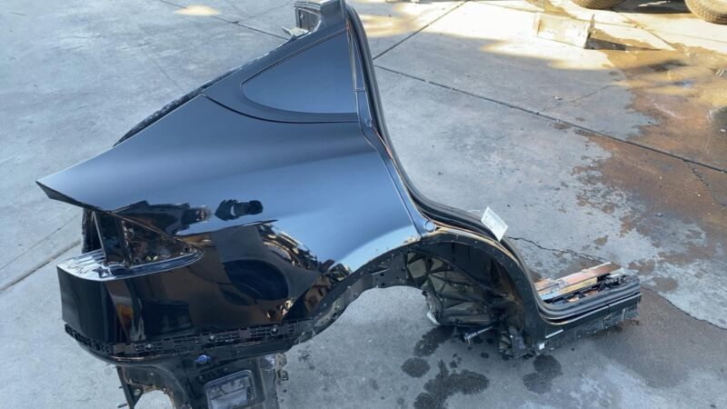 ⭕ 2021-2024 Tesla Model X Rear Passenger Quarter Panel Cutout Right Black - PBSB