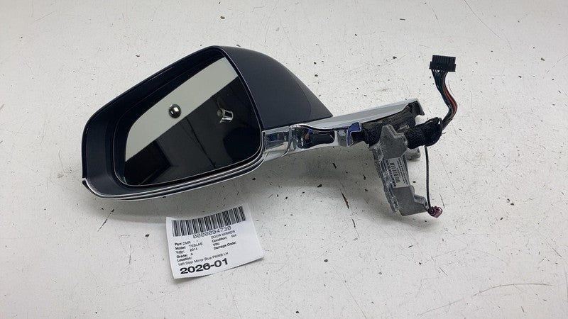 ⭕ 12-15 Tesla Model S Left Exterior Rear View Door Mirror Blue PMMB 60