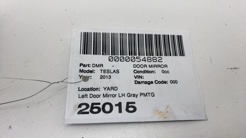 2012-2015 Tesla Model S Front Left Exterior Rear View Door Mirror LH Gray - PMTG