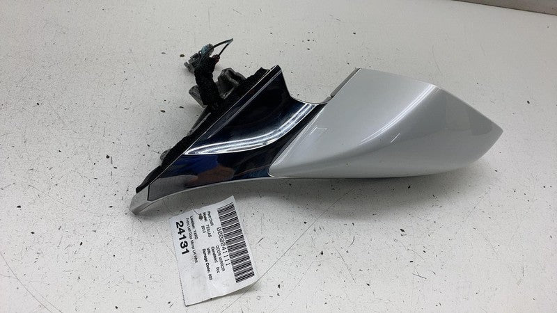 ⭕12-15 Tesla Model S Left Exterior Rear View Door Mirror White PPSW 60