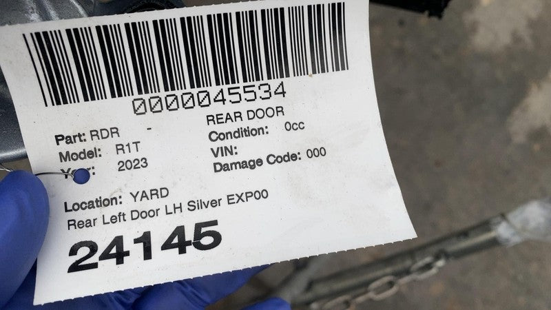 ⭕ 2022-2024 Rivian R1T Rear Driver Side Door Shell Panel Left LH Silve