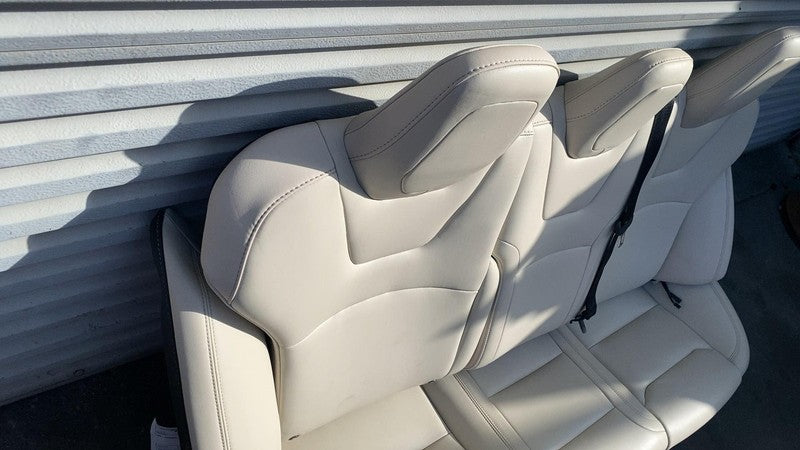 ⭕ 2016-2020 Tesla Model S Rear 2nd Row Beige Leather Seat Upper + Lowe