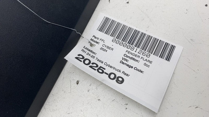 ⭕ 24-25 Tesla Cybertruck Rear Right Fender Flare Arch Trim Molding 178