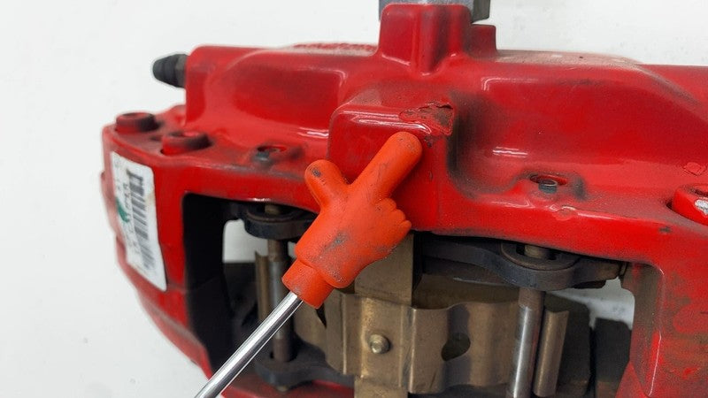 ⭕ 2012-2020 Tesla Model S Rear Driver Side Caliper Red w/ Brake Hose L