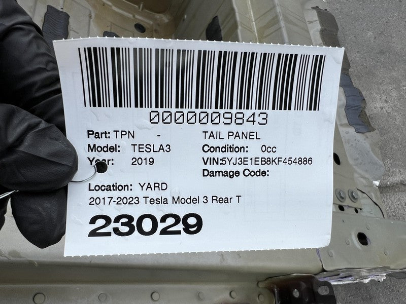 ⭕ 2017-2023 Tesla Model 3 Rear Tail Panel Bucket + Upper & Lower Rail Structural