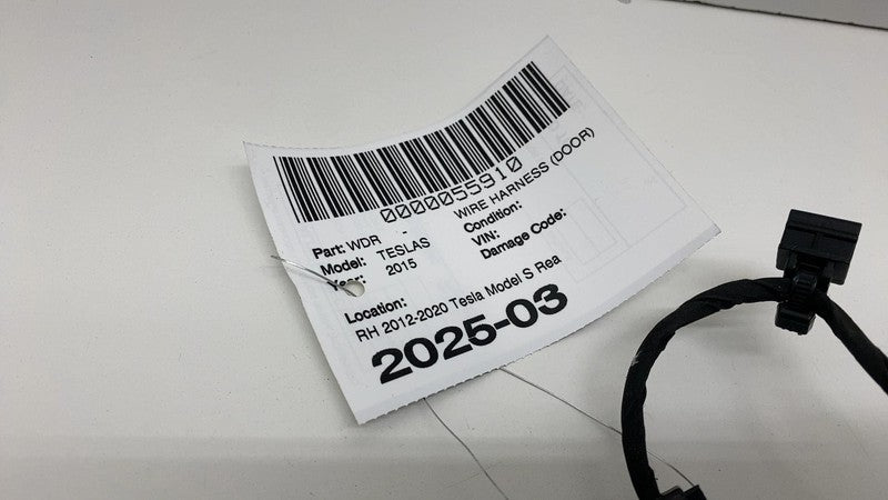 ⭕ 2014-2015 Tesla Model S Rear Right Wiring Harness Cable Wire Loom 10