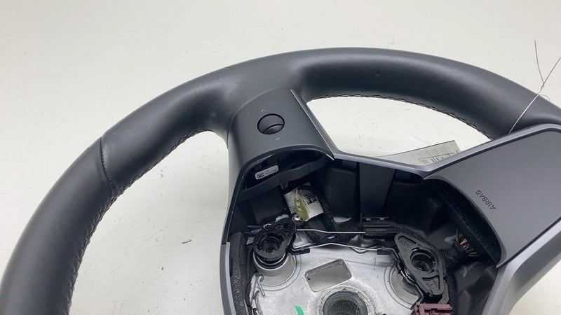 1105324 00 E ⭕ 2017-2020 Tesla Model 3 M3 Steering Wheel Leather Black Assembly 1105324-00-E