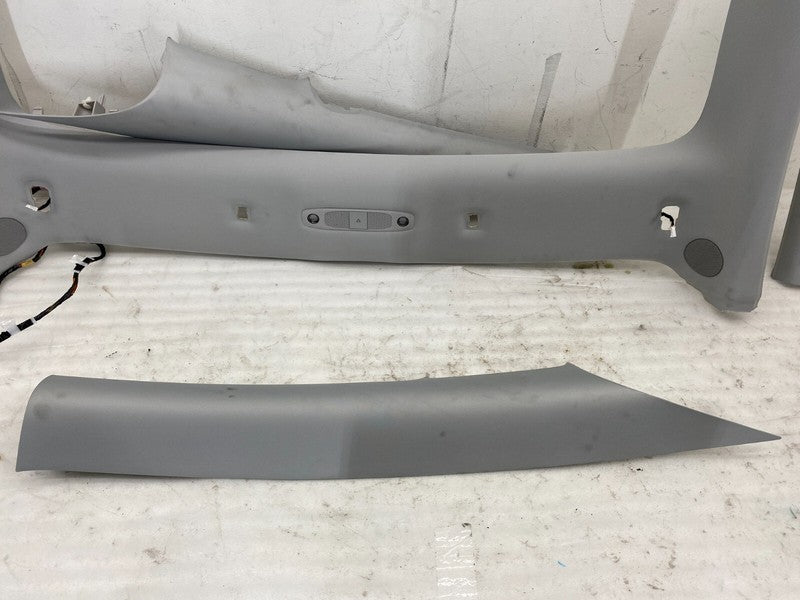 108626571I ⭕ 17-20 Tesla Model 3 Headliner w/ A-Pillar Upper Cover & Rail Trim + Sunvisor