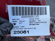 ⭕2016-2020 Tesla Model X Front Right A + B-Pillar Door Frame w/ Fender Horn Rail