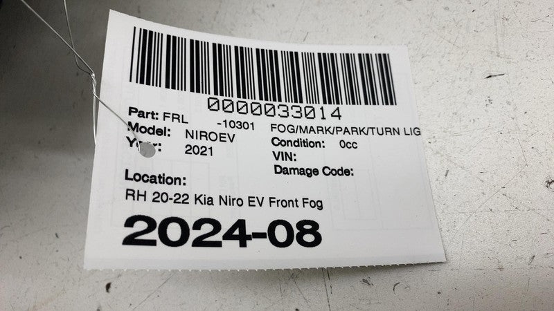 ⭕ 20-22 Kia Niro EV Front Right Fog Light Bumper FogLamp Turn Signal Park Lamp