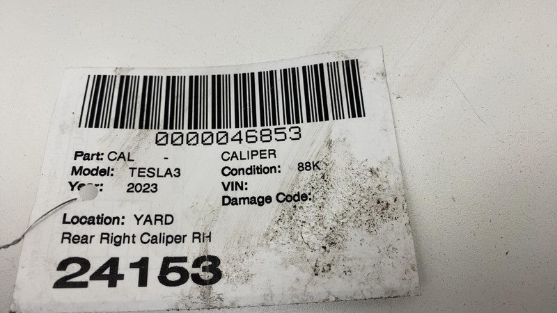1044782 2017-2023 Tesla Model 3 M3 Rear Passenger Side Caliper w/ Brake Line Hose Right