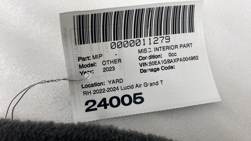 ⭕2022-2024 Air Grand Touring Rear Passenger Side Carpet Trim Right P11