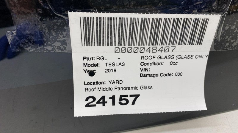 2017-2020 Tesla Model 3 Front Middle Panoramic Sun Moon Roof Window Gl