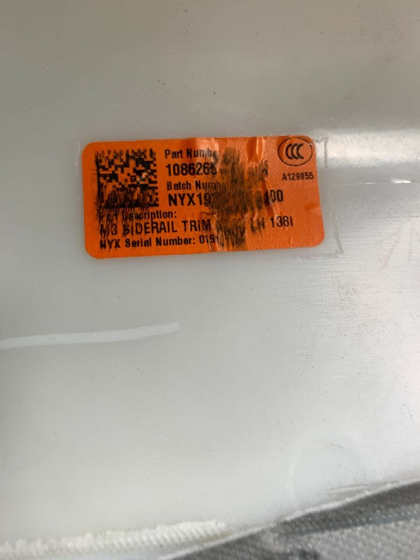 ⭕ 17-23 Tesla Model 3 Rear Driver Side Rail Trim Providence Cover Left