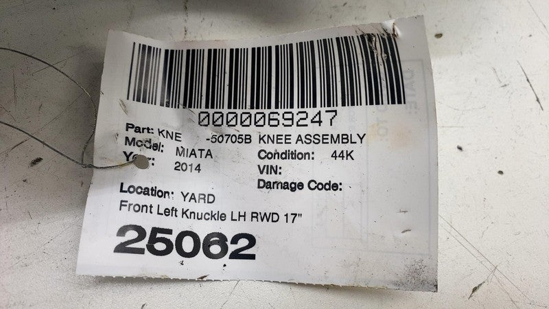 ⭕ 09-15 Mazda MX-5 Miata Front Left Spindle Knuckle Wheel Hub w/ Dust Shield RWD