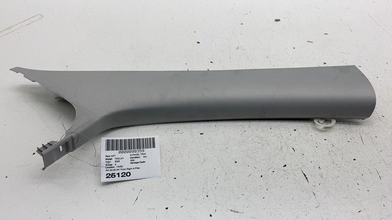⭕ 20-25 Tesla Model Y Front Right A-Pillar Upper Trim Cover Panel 1494