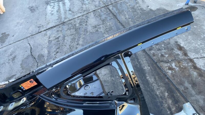 2017-2020 Tesla Model 3 Rear Right Quarter Panel Structural Cut Out Black - PBSB