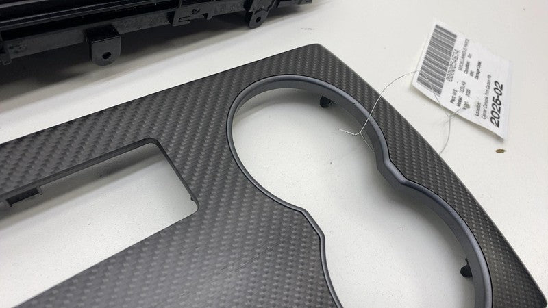 ⭕ 16-20 Model S Center Console Cover w/ Cupholder Trim Carbon Fiber 10