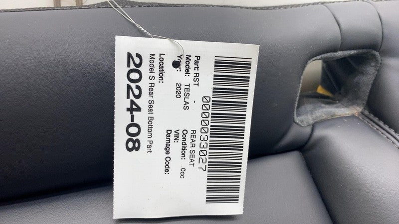 ⭕ 2020 2021 2022 Tesla Model S Rear 2nd Row Lower Bottom Seat Black Le