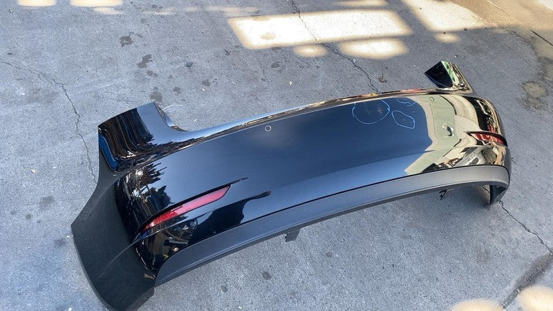 2017-2022 Tesla Model 3 Rear Bumper Cover w/ Park Sensor & Reflector Black PBSB