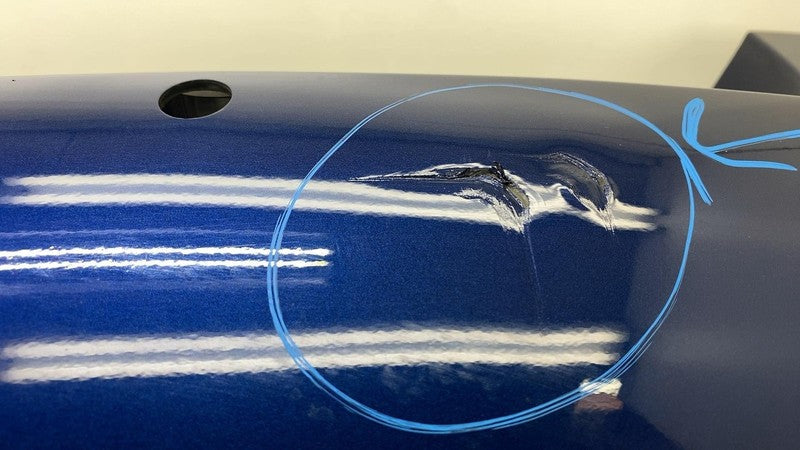 ⭕ 2017-2022 Tesla Model 3 Rear Bumper w/ Park Sensor & Reflector Lamp Blue PPSB