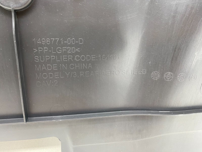1498771 00 D ⭕ 17-24 Model 3 Y Rear Under Body Aero Splash Shield Guard Cover 1498771-00-D