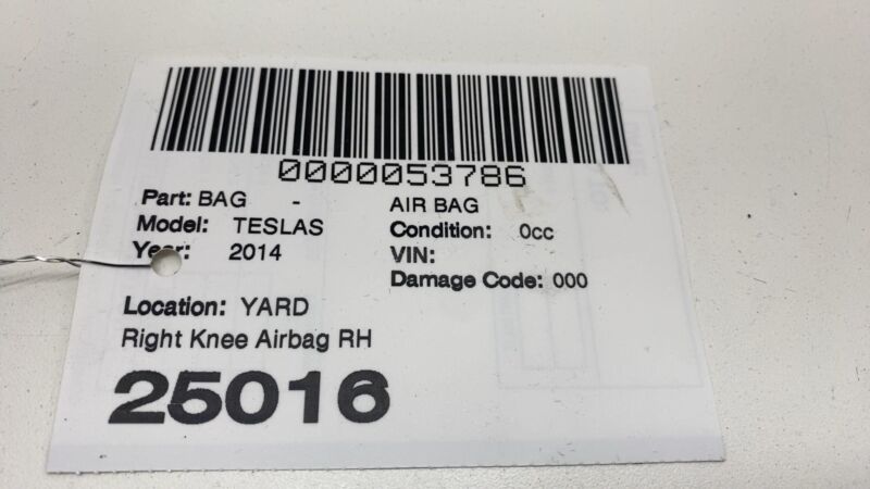100526000G 2012-2015 Tesla Model S Front Passenger Side Lower Knee Airbag Right RH Assembly