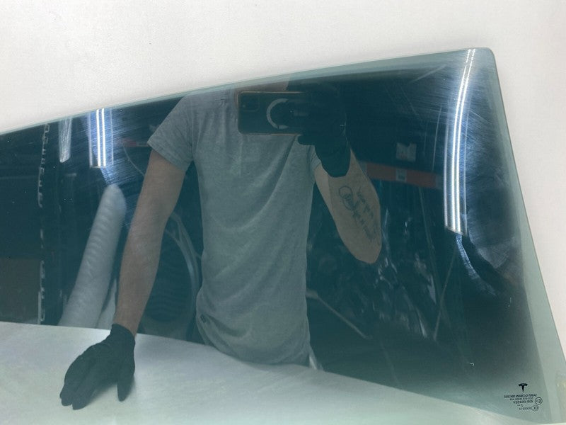 E9 43R-004529 ⭕ 17-23 Tesla Model 3 Rear Driver Side Door Window Glass Left LH Single Pane OEM