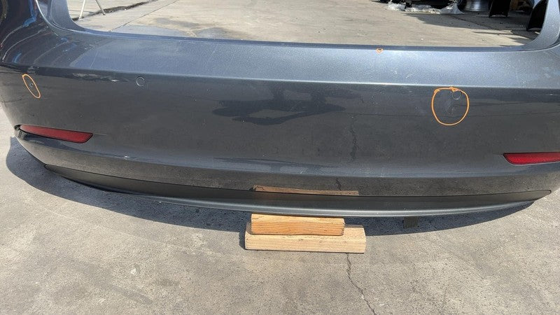 ⭕ 2017-2022 Tesla Model 3 Rear Bumper Cover w/ Park Sensor & Harness Gray PMNG