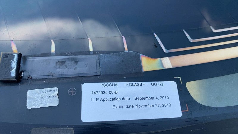 ⭕ 17-20 Model 3 M3 Rear Trunk Panoramic Backlite Glass Back Section 14