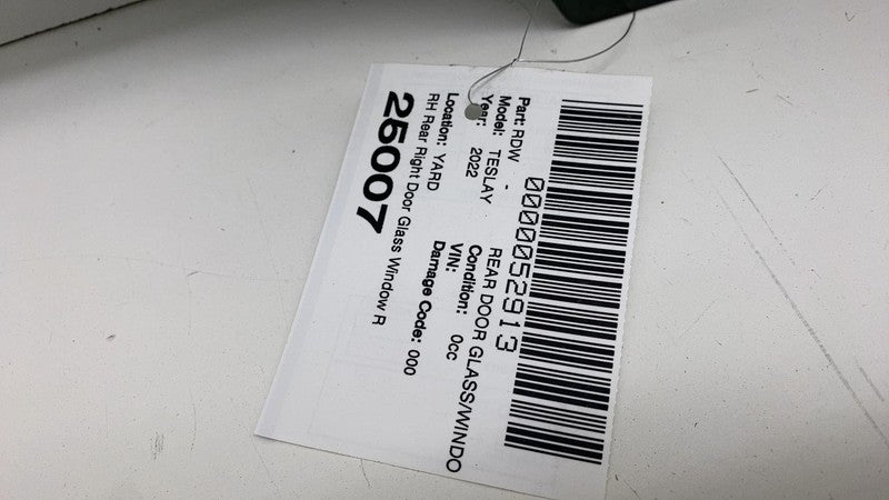 ⭕ 2020-2024 Tesla Model Y MY Rear Passenger Side Door Window Glass Right RH Assy