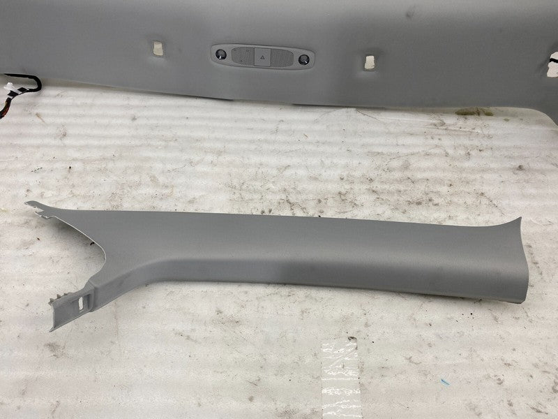 108626571I ⭕ 17-20 Tesla Model 3 Headliner w/ A-Pillar Upper Cover & Rail Trim + Sunvisor