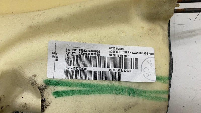 ⭕ 15-21 Mercedes-Benz C300 W205 Rear Passenger Side Seat Bolster Cushion Right