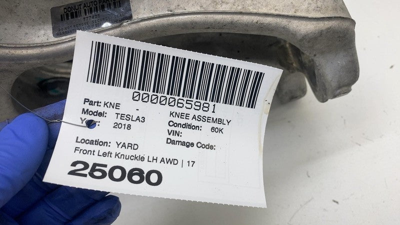 ⭕ 17-23 Tesla Model 3 Front Left Spindle Knuckle w/ Dust Shield AWD 10