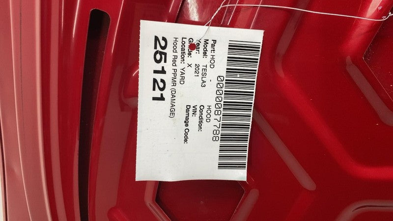 ⭕ 17-23 Tesla Model 3 M3 Front Hood Bonnet Shell Panel Cover Red PPMR 