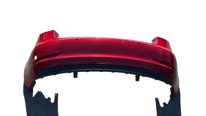 ⭕ 2017-2022 Tesla Model 3 Rear Bumper Cover w/ Park Sensor & Harness Red - PPMR