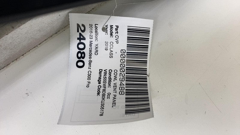 A 205 830 89 02 ⭕ 16-23 Mercedes-Benz C300 Front Left Windshield Cowl Grille Cover A2058308902