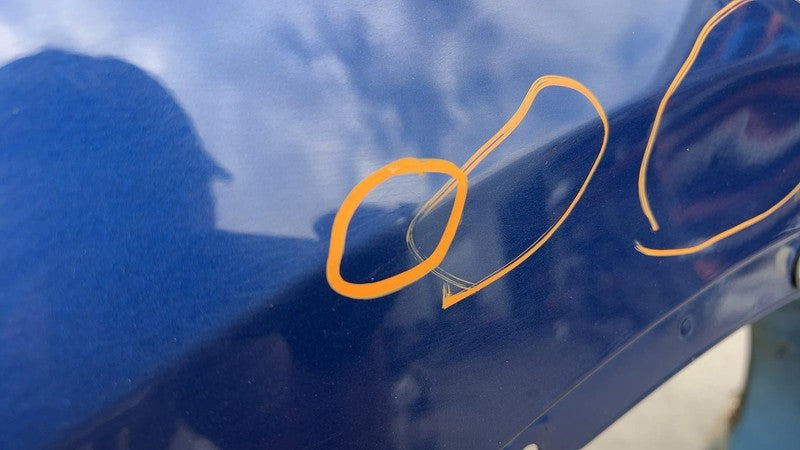 ⭕ 20-23 Tesla Model Y Rear Right Passenger Quarter Panel Structural Cutout Blue