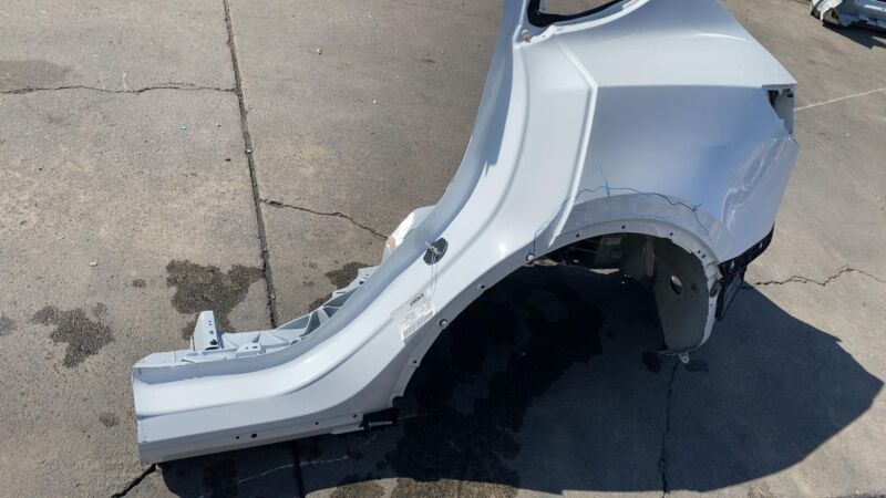 ⭕ 2020-2023 Tesla Model Y Rear Left Quarter Panel Structural Cutout White PPSW