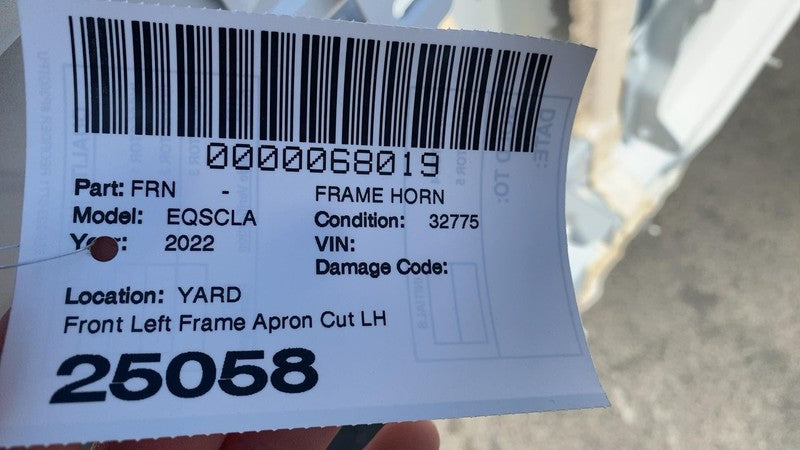 ⭕ 22-24 Mercedes EQS 450+ V297 Front Left Fender Rail Frame Horn Apron