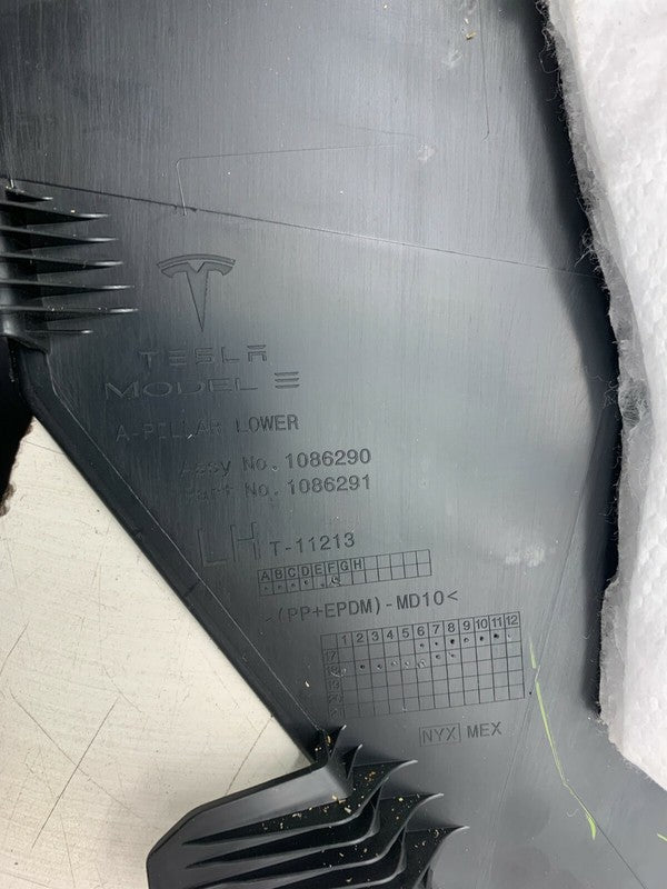 ⭕ 17-23 Model 3 M3 Front Driver Side A-Pillar Sill Scuff Plate Left 10