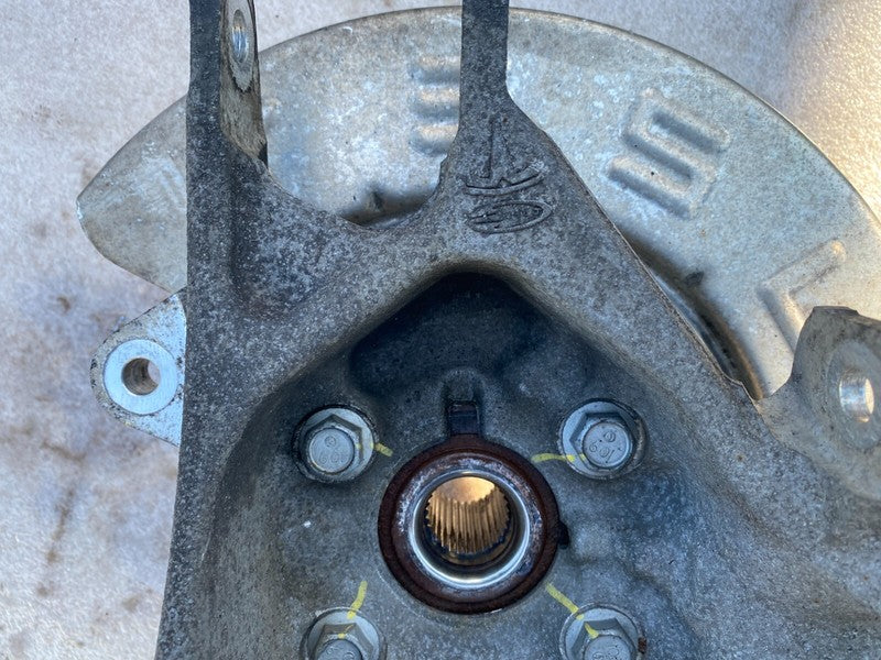 102741600D ⭕ 16-20 Model X Rear Right Spindle Knuckle Wheel Hub w/ Dust Shield 1027416-00-D