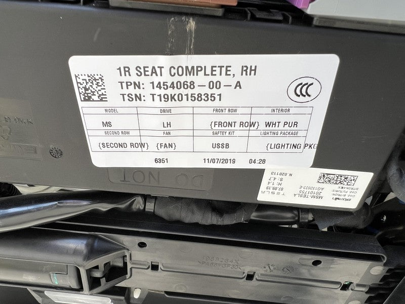 ⭕ 18-20 Tesla Model S Left & Right Front Bucket Seat + Rear 2nd Row Se